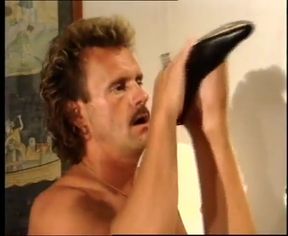 Italian Vintage Porn Video with a Threesome Fuck of Two Hairy Pussies