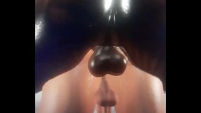 Lady boy devil fucks her lover and a chair