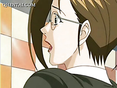Arousing anime teacher fucked in the mens room