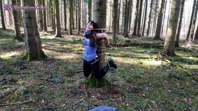 Girl To Tree In Forest And Suspended; Almost Dicovered! - Verified Amateurs