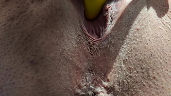 Brunette MILF Kandi Laigne rides dildo and wanks herself on your face