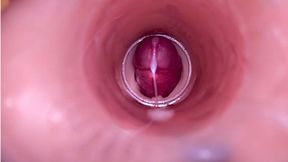 Hot female creampied with deep male load