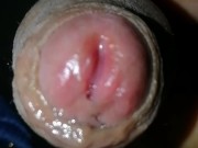 Tiny flaccid grower with precum and foreskinplay, cumshot at the end, enjoy