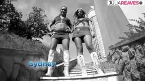 Hot girls eat cum after getting a hard fuck in hot threesome