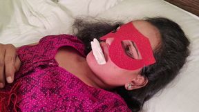 For fantasy, the husband tied his wife and did very romantic hardcore sex with her