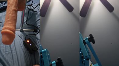 Milf domme tries new fuck machine from submissive