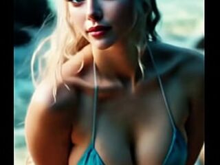 Daenerys Targaryen turning up the heat on the shore in a small bikini. The Mother of Dragons is slaying with her fiery curves! #gameofthrones #daenerys #targaryen #got #daenerystargaryen #disneyedit #shorts #fyp