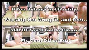 She Locks You in Chastity While I Make A Big Mess For You To Clean