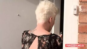 Horny blonde gets pounded from behind