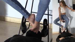 UNDER MY HEELS: Smelling my High Heels, Licking, Worshipping the Sweaty Soles of my Foot