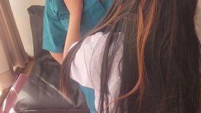 I convinced a nurse to fuck me in the doctor&#039;s waiting room. She gave me her ass for a raise and moaned like a whore! ...