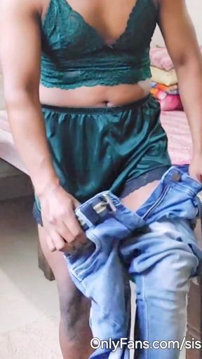 Spectacular moment from &quot;Crossdressind before going to work&quot;
