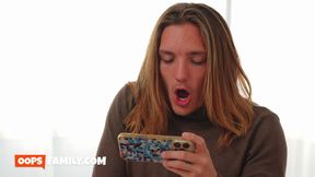 Busty MILF Danielle Renae Catches Stepson Stroking Massive Cock &amp; Gives Him Sloppy Deepthroat
