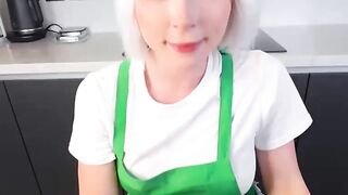 BLONDE BOMBSHELL BARISTA BLOWOUT 10 HORNY CUSTOMERS TAKE DOWN ONE TIGTH SWEET HEART