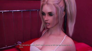 Blonde college girl gets used in a visual novel game
