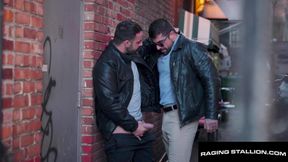 Burly Hunk Smashes Mustachioed Stranger in Seedy Alley