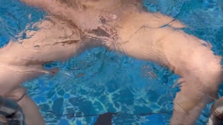 Masturbation in a public pool