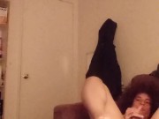 Harem Crossdresser Strokes big dick