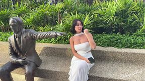 Sexy MILF receives crazy with big cock in public POV