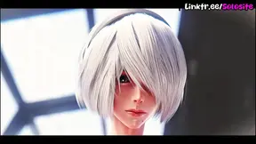 Amorous androids crave your attention in this steamy animated session!