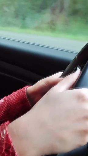 Fast Driving, Leather, High Heels 4K