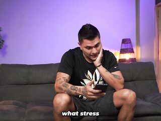 Brothers-in-law end up having sex at home when the spouse isn't there!