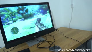 Nerdy Gamer Girl Gets Distracted By Step Brother's New Game