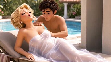 My hot stepmom ruins me with massages and bed sharing cartoon