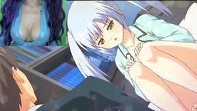 su esposa lo deja y el se consuela con sus hijastras - hentai papa love ep. 2