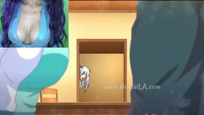su esposa lo deja y el se consuela con sus hijastras - hentai papa love ep. 2