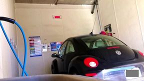 Sissy BIKINI car wash disaster public exposed pantyhole disgrace