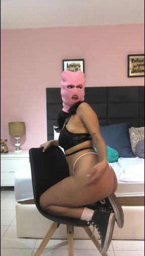 I masturbate with my big dildo.