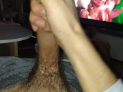 🇪🇨🇻🇪🇦🇷Masturbe esta Enorme Verga En Mitad de La Pelicula y Me Dio Una Corrida Chorreante