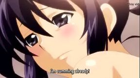 Hentai - 1 guy 3 girls in hallway