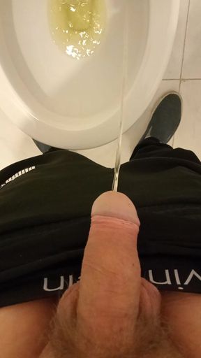 Risky Pissing In Public Toilet #14