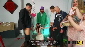 BRIDE4K. A Wedding Orgy with one Bride, her Husband, and two of his friends