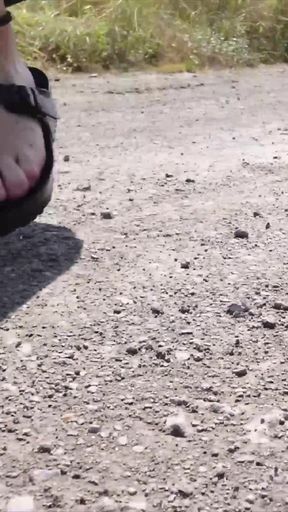 Little Walk with Puddles in Birkenstocks