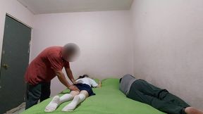 my stepuncle comes to take advantage of me when stepfath rests - my teengirl student stepniece is very whore premium