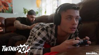 Raunchy raw action: big tony dangelo gives ryan bailey a creamy creampie in his tight twink ass