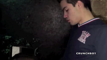 Slut latno twink used by a boy in sling in backroom