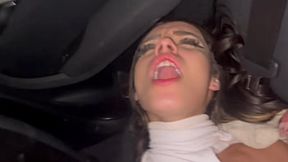 Latina newbie takes it in the ass while sucking rod