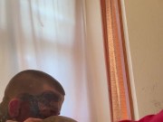 Ebony step mom getting her ass ATE by White Step Son While his dad is in the next room