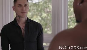 Sexy Zak Bishop having wild interracial fuck with DeAngelo Jackson