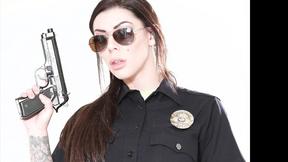 ”Horny Lesbian Criminal Vanna Bardot Offers Her Unshaved Cunt to Big Tits Cop Karma”
