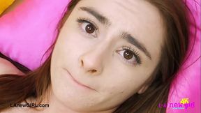 Cute teen brunette shows her sexy body