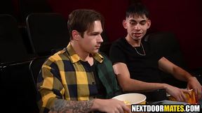 Closeted guy hookups with gay lover in cinema