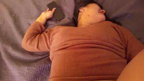 My Friend From the Countryside Talks to Her Boyfriend While I Fuck Her, She's a Real Slut