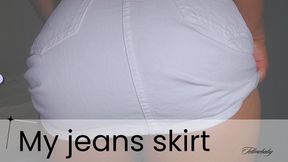 My ass in a jeans skirt