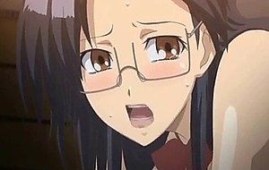 Stocking hentai coed gets vibrating her wet pussy