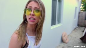 Blond Hair Girl Rides Knob In Public Park 1 - Public Pickups